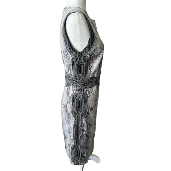 DVF Bey Snake Print Textured Sleeveless Stretch Sheath Dress Size 8 Reg. $398 - Picture 6 of 14